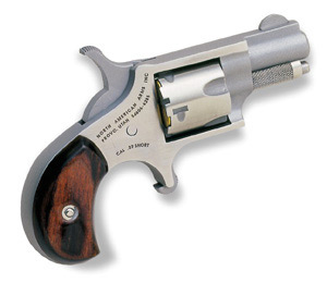 North American Arms 22S Mini-Revolver 22 Short 5-Round 1.13" Barrel, Overall Stainless Steel Finish, Rosewood Birdshead Grip