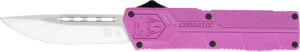 CobraTec Knives PURCTLWDNS Lightweight 3.25" OTF Drop Point Plain D2 Steel Blade/Purple Aluminum Handle Includes Pocket Clip