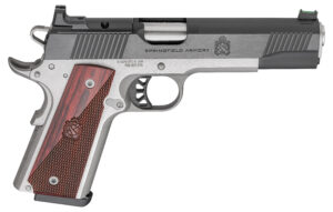 Springfield Armory PX9119LAOS 1911 Ronin 9mm 9+1 5" Stainless Steel Barrel Optic Ready Blued Slide Crossed Cannons Checkered Grip