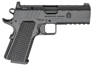 Springfield Armory PX9227LAOS 1911 Emissary 9mm 9+1 4.25" Stainless Steel Barrel Optic Ready Black Carbon Steel Slide VZ Grips Thin-Line G10 Grip