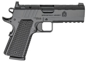 Springfield Armory PX9228LAOS 1911 Emissary 45 ACP 8+1 4.25" Stainless Steel Barrel Optic Ready Black Carbon Steel Slide VZ Grips Thin-Line G10 Grip
