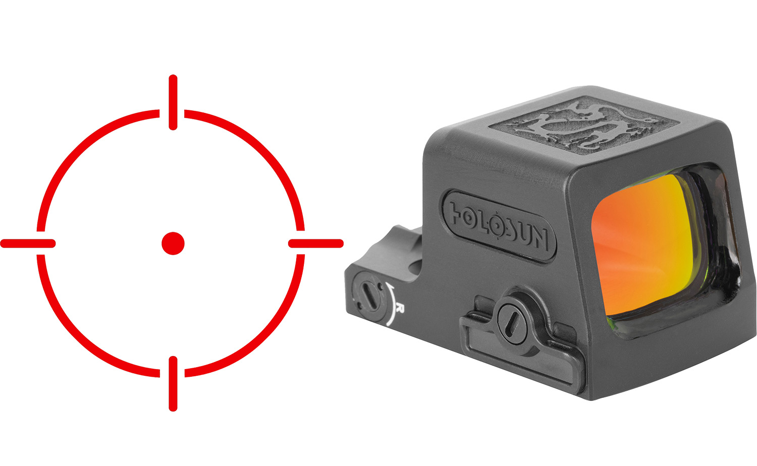 Holosun RONINEPSCARRYRD-MRS EPS Carry Ronin Black Anodized 1 x 0.58" x 0.77" 2 MOA Red Dot/32 MOA Circle Multi Reticle