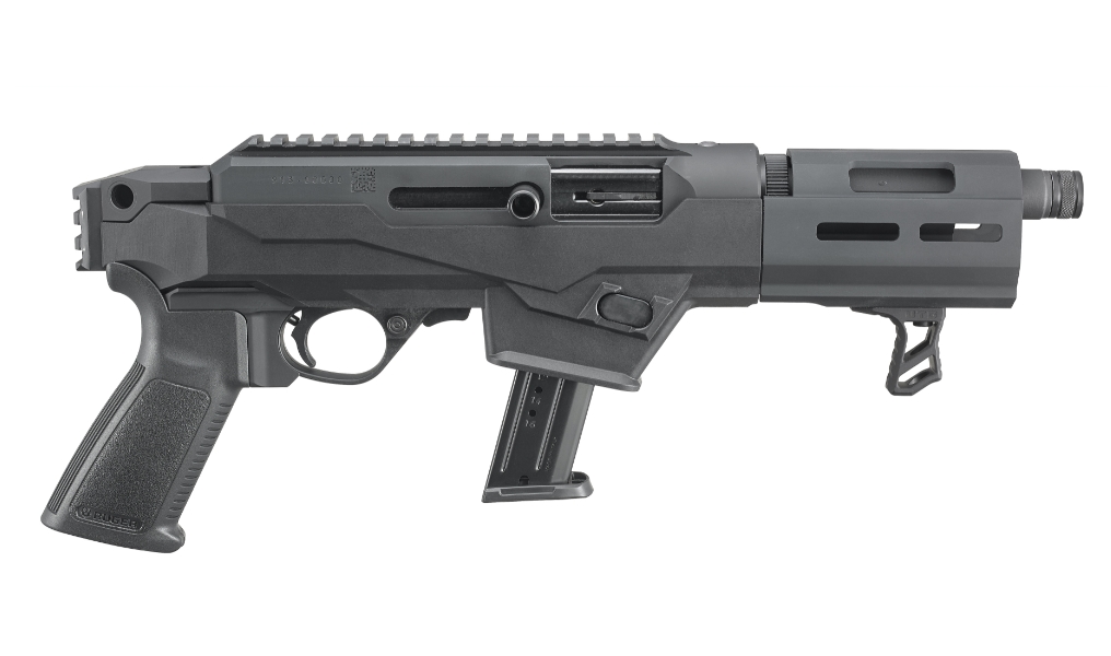 Ruger 29100 PC Charger 9mm Luger 6.50" Threaded Barrel 17+1, Black Hard Coat Anodized Finish, Glass-Filled Polymer Chassis, Takedown Stock, 7075-T6 Aluminum Picatinny Rail, Optics Ready