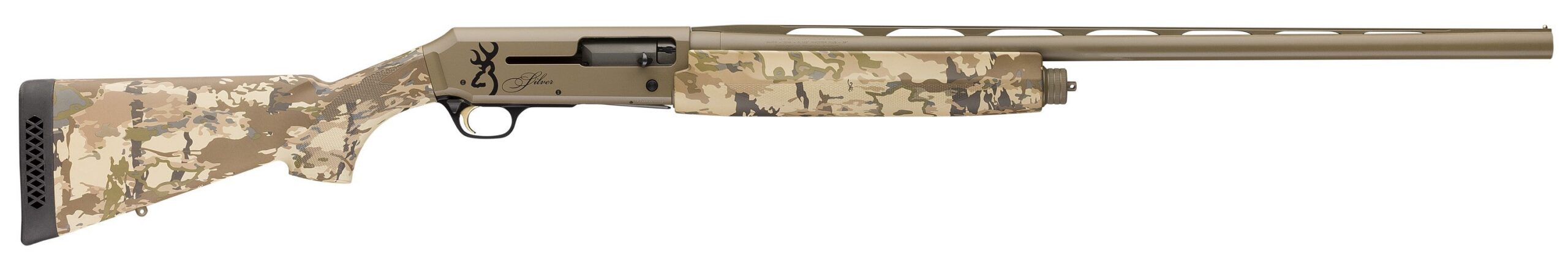 Browning 011438204 Silver Field 12 Gauge 3.5" 4+1 (2.75") 28", FDE Barrel/Rec, AURIC Camo Synthetic Stock With Textured Gripping Surface