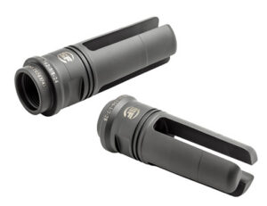 SureFire SF3P7625824 SOCOM 3-Prong Flash Hider Black DLC Stainless Steel with 5/8"-24 tpi Threads & 2.60" OAL for 7.62mm AR-10