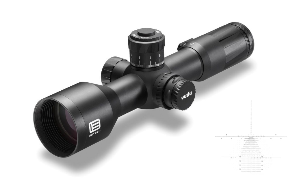Eotech VDU525FFTR3 Vudu FFP Black Anodized 5-25x 50mm 34mm Tube Illuminated Tremor 3 MRAD Reticle Features Throw Lever