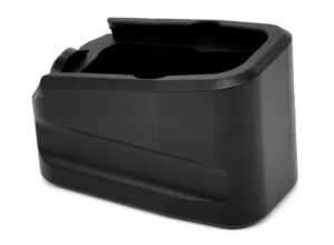 Warne MEG422BLK Magazine Extension made of 6061-T6 Aluminum with Hardcoat Anodized Black Finish for Glock 42 Magazines (Adds 2rds)