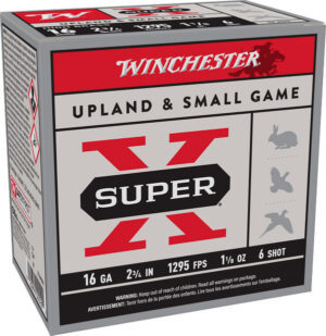 Winchester Ammo X16H6 Super X Heavy Game Load 16Gauge 2.75" 1 1/8oz 6Shot 25 Per Box/10 Case