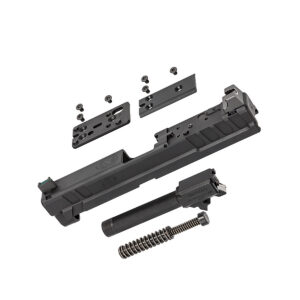 Springfield Armory XD4902 XD OSP 9mm Luger 4" Barrel, Black Steel Slide for Springfield XD with Optics Cut, Suppressor Height Night Sights, Includes Cover Plates